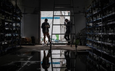 A modern mining farm setup