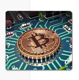 Advanced Bitcoin mining rig with sleek cooling systems and high hash rate functionality